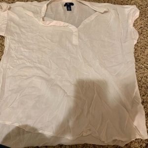 Gap linen short sleeve blouse